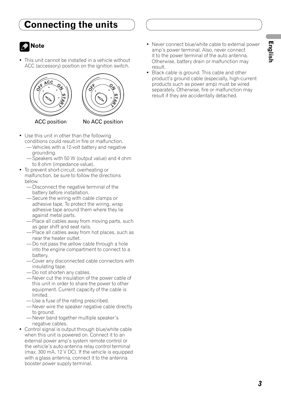 Connecting the units | Pioneer MVH-8200BT User Manual | Page 3 / 64