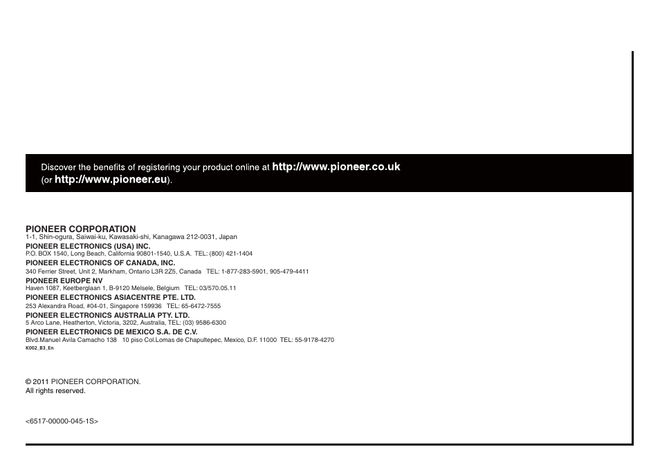 Pioneer N-50-S User Manual | Page 28 / 28