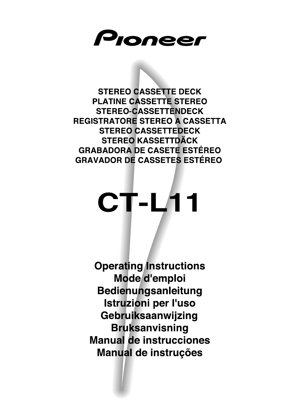 Pioneer CT-L11 User Manual | 84 pages