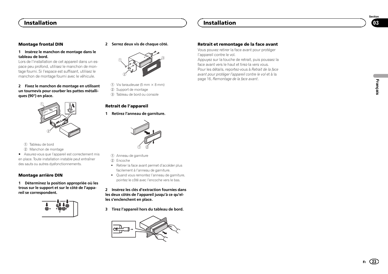 Installation | Pioneer DEH-150MPG User Manual | Page 23 / 96