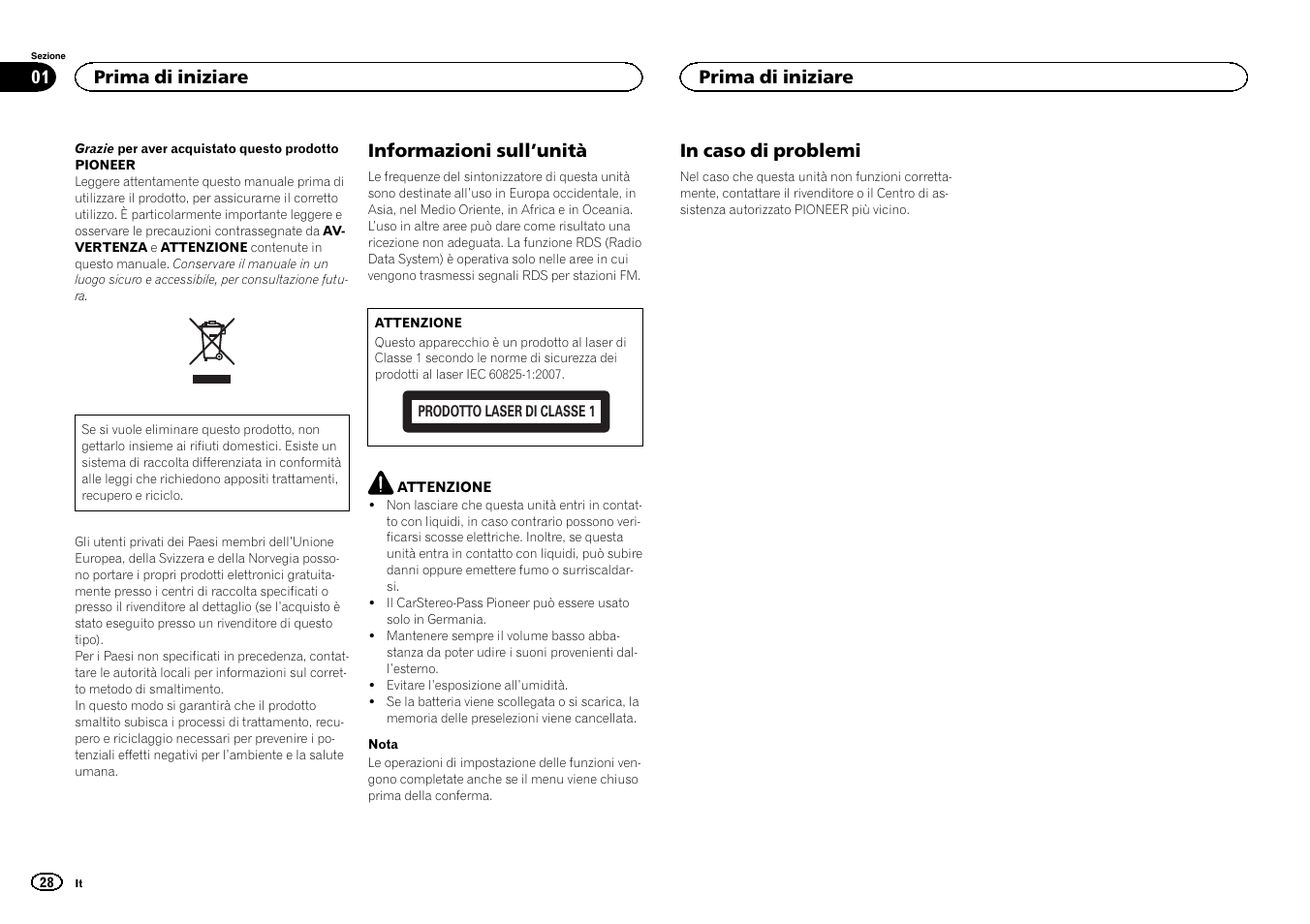 Italiano | Pioneer DEH-150MPG User Manual | Page 28 / 96