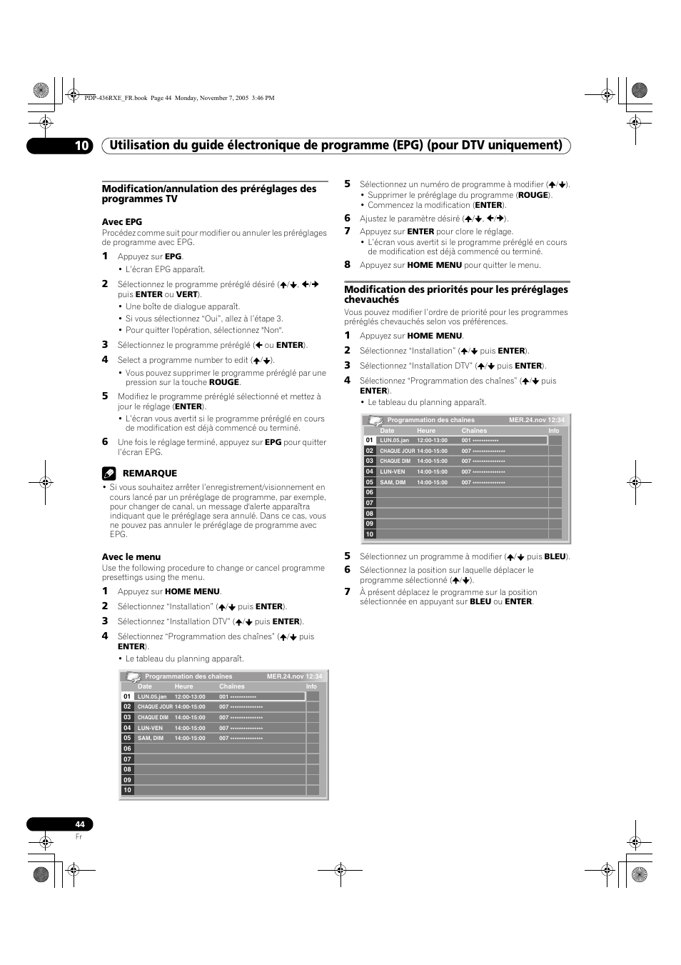 Pioneer PDP-436SXE User Manual | Page 102 / 176