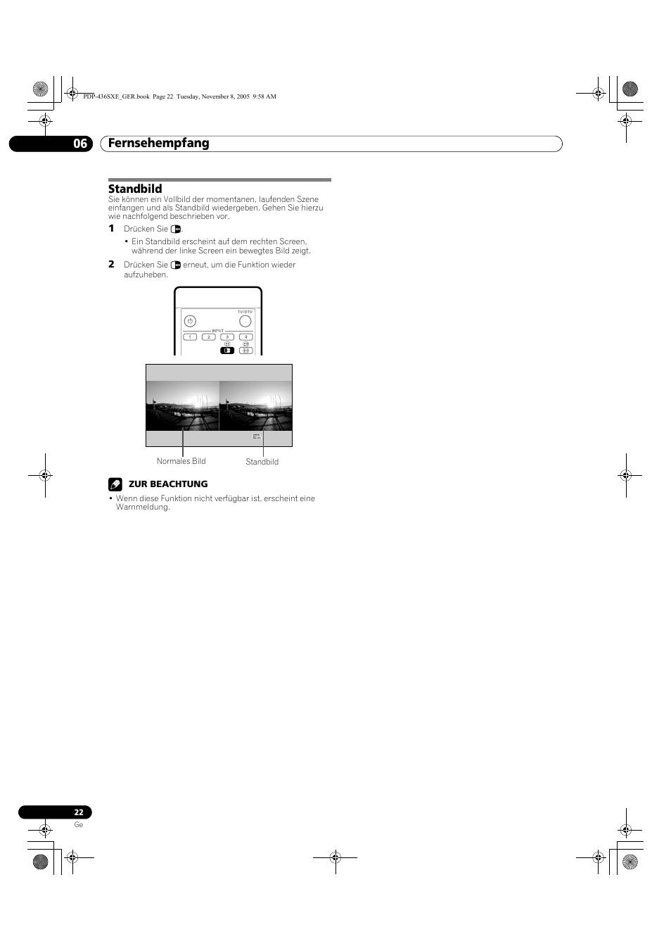 Standbild, Fernsehempfang 06 | Pioneer PDP-436SXE User Manual | Page 138 / 176