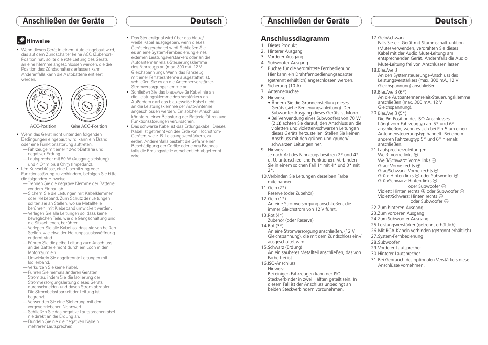 Anschlussdiagramm | Pioneer DEH-8300SD User Manual | Page 14 / 16