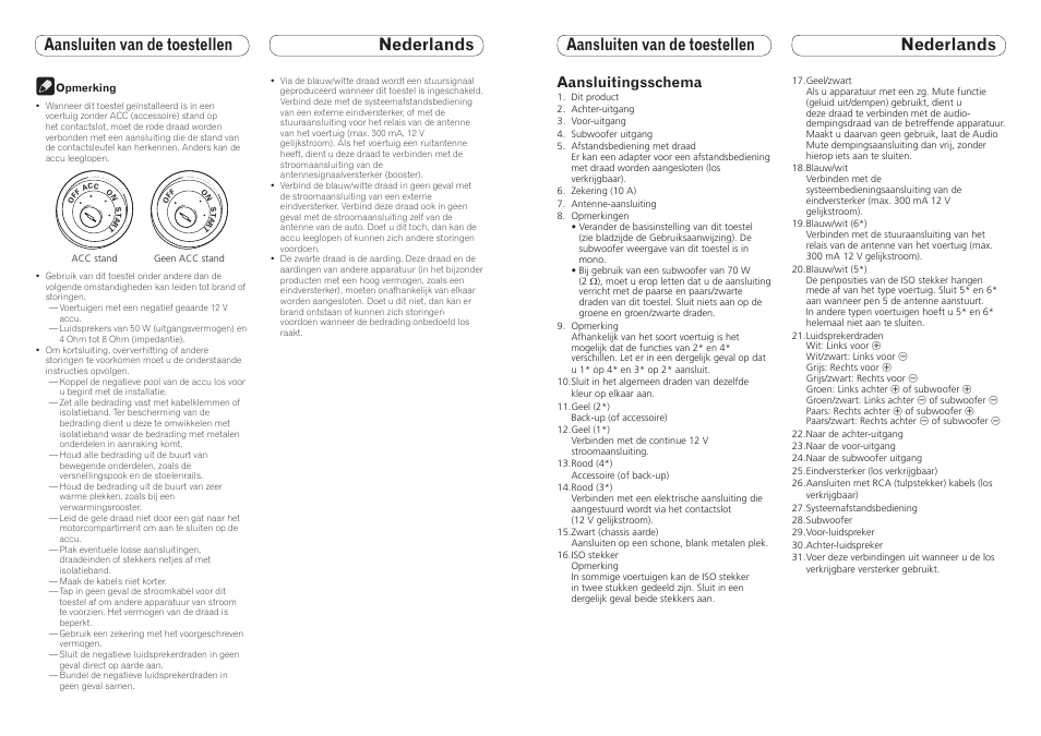 Aansluitingsschema | Pioneer DEH-8300SD User Manual | Page 15 / 16