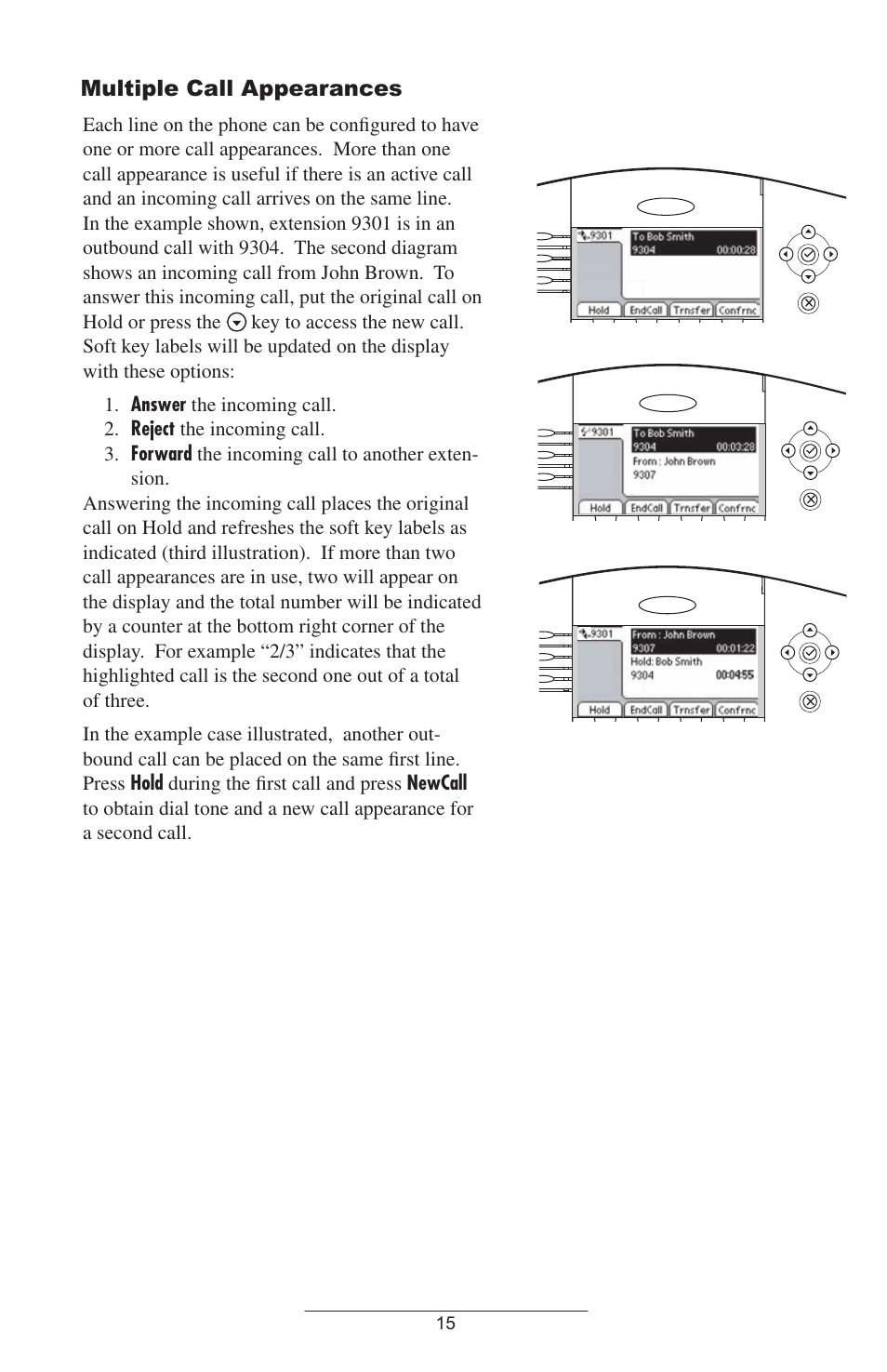 Multiple call appearances | ADTRAN IP601SIP User Manual | Page 18 / 35