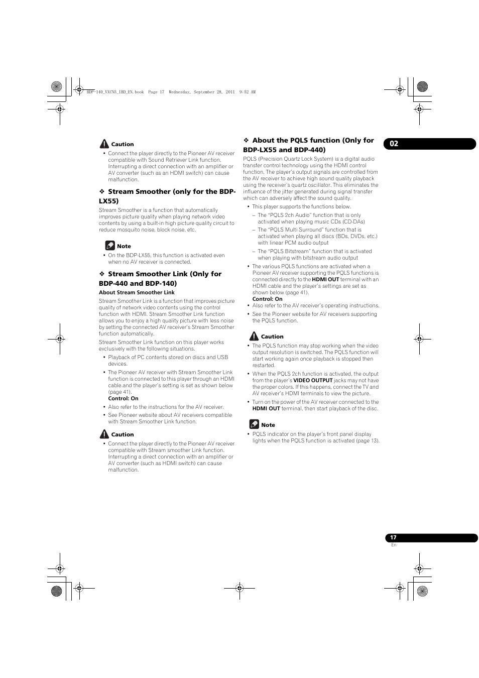 Pioneer BDP-LX55 User Manual | Page 17 / 64