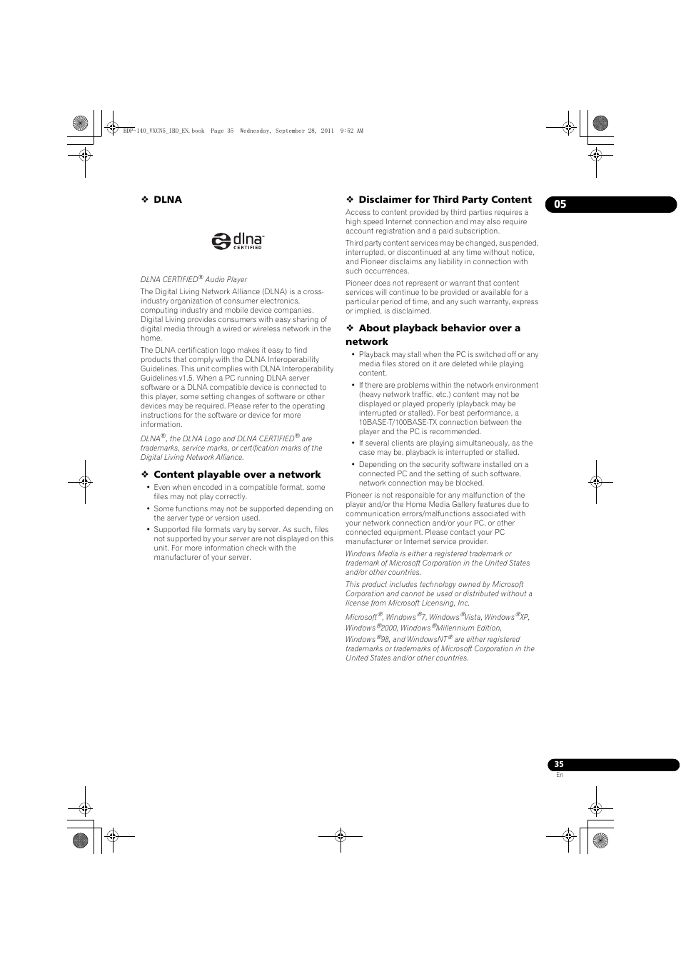 Pioneer BDP-LX55 User Manual | Page 35 / 64