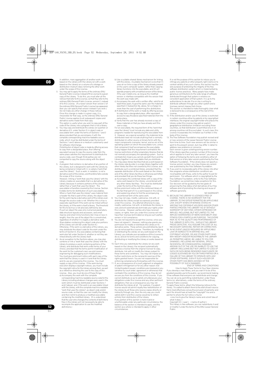 Pioneer BDP-LX55 User Manual | Page 52 / 64