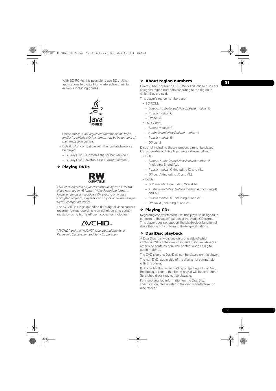 Pioneer BDP-LX55 User Manual | Page 9 / 64