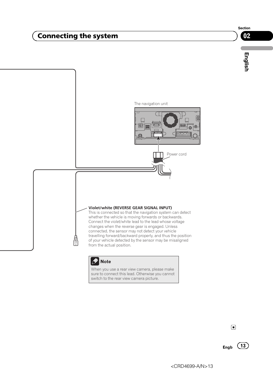 02 connecting the system | Pioneer AVIC-F50BT User Manual | Page 13 / 168