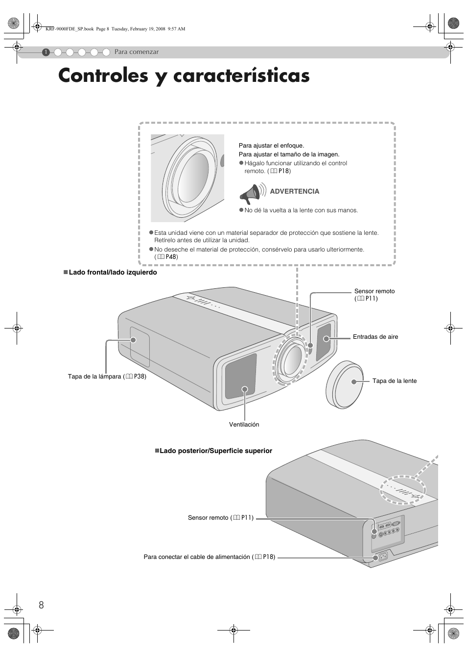 Controles y características | Pioneer KRF-9000FD User Manual | Page 112 / 259