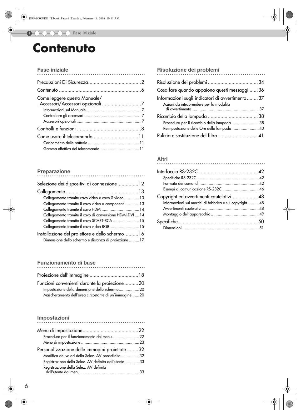 Contenuto | Pioneer KRF-9000FD User Manual | Page 214 / 259