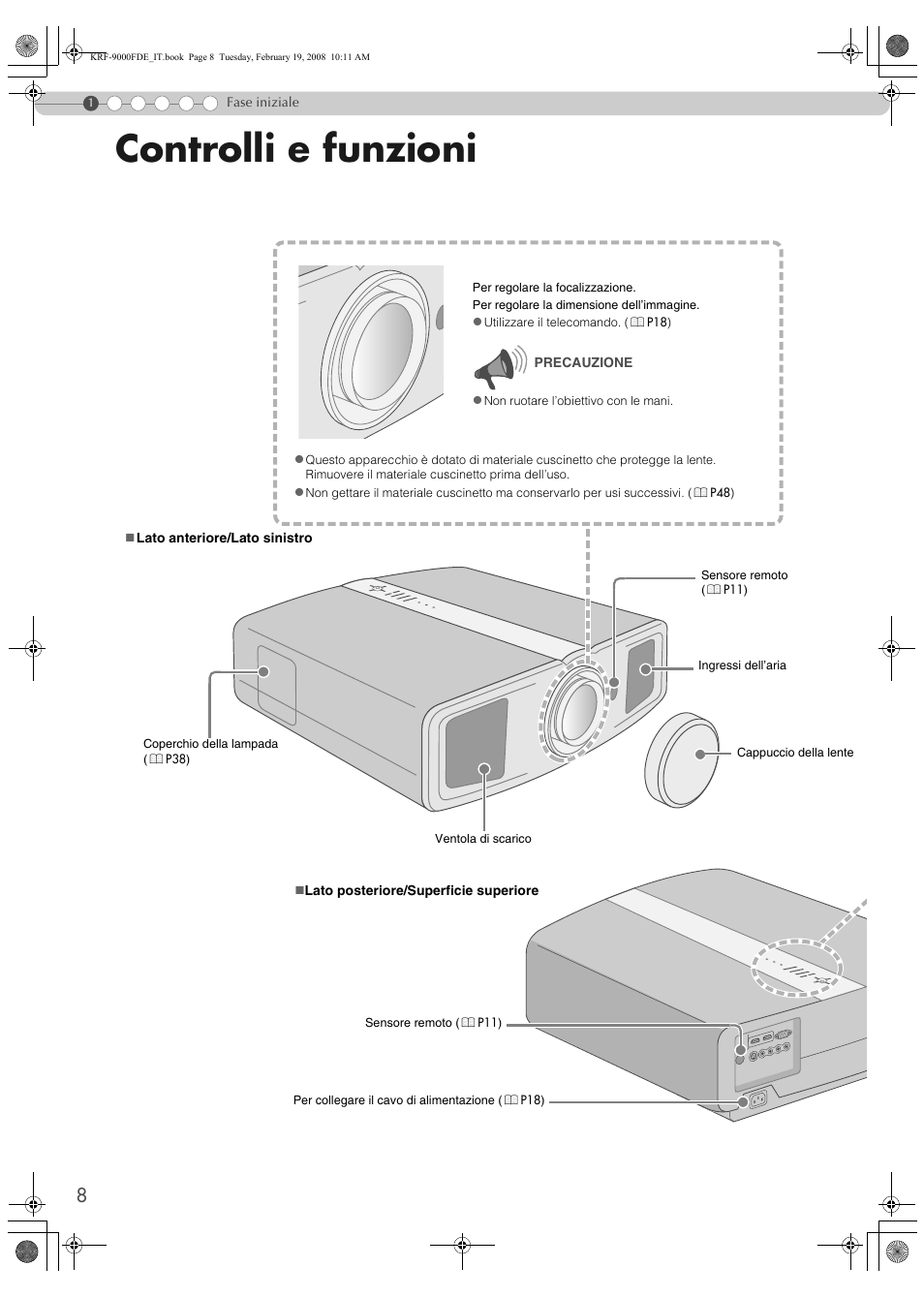 Controlli e funzioni | Pioneer KRF-9000FD User Manual | Page 216 / 259