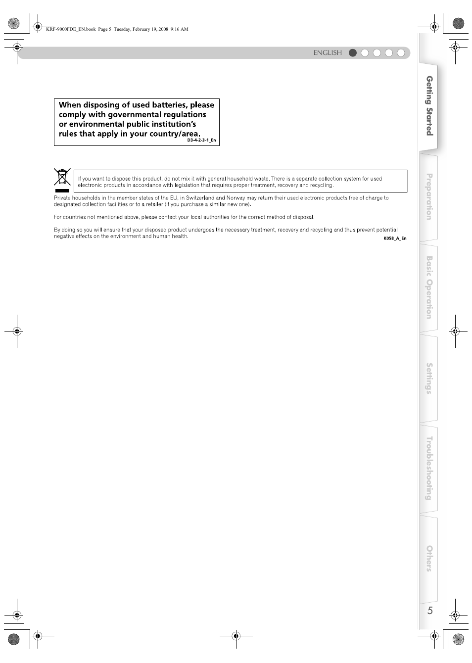 Pioneer KRF-9000FD User Manual | Page 5 / 259
