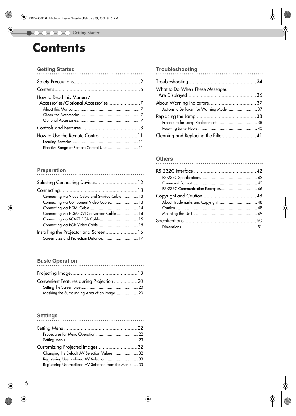 Pioneer KRF-9000FD User Manual | Page 6 / 259