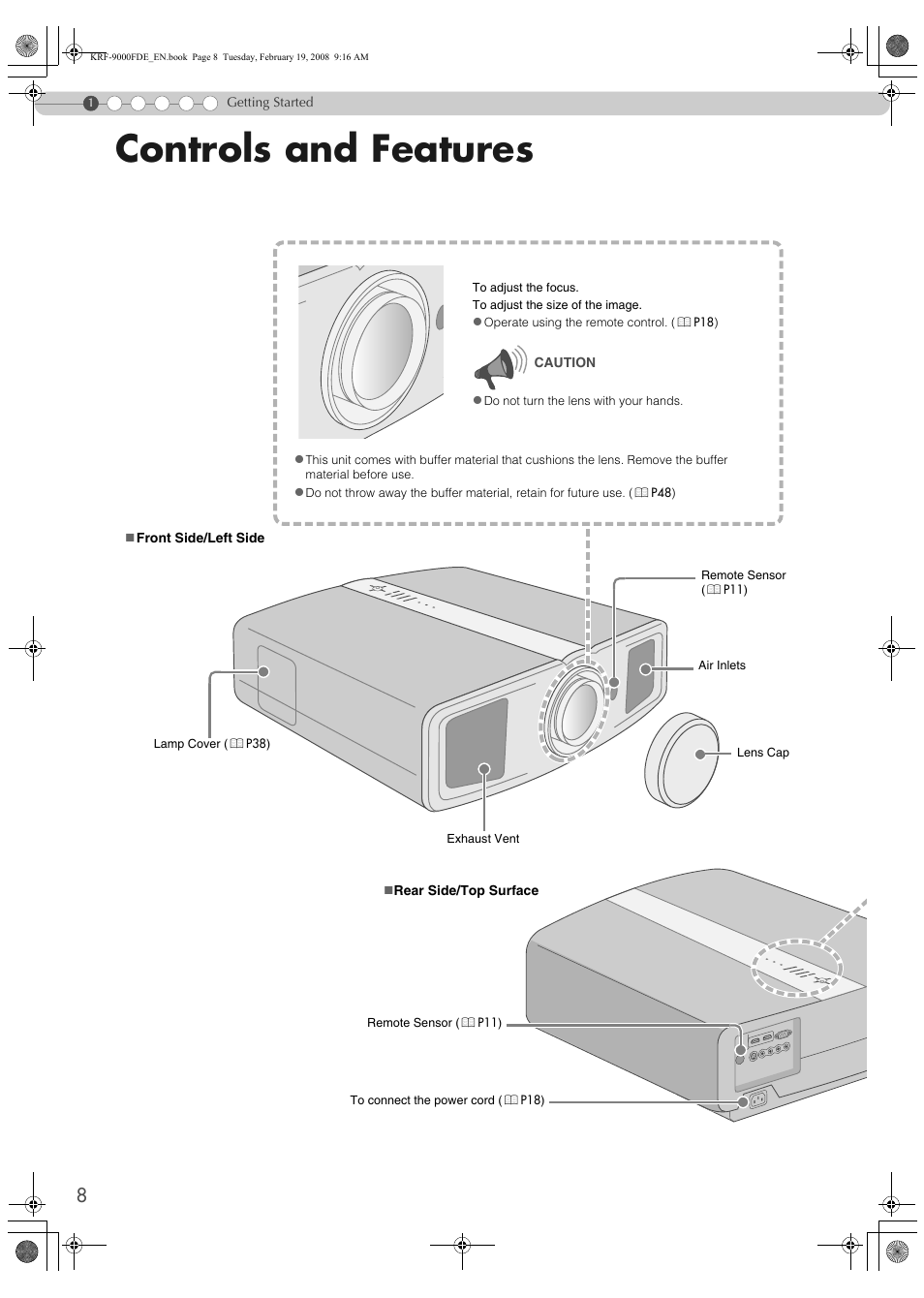 Controls and features | Pioneer KRF-9000FD User Manual | Page 8 / 259