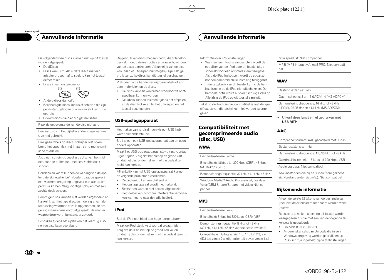 Aanvullende informatie | Pioneer DEH-X6600DAB User Manual | Page 122 / 148