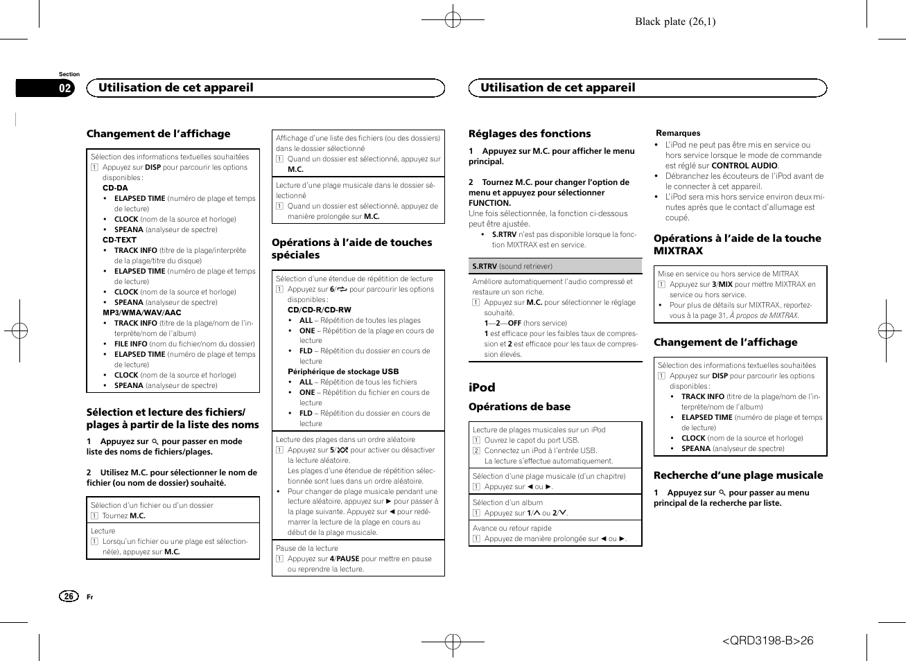 Ipod, Utilisation de cet appareil | Pioneer DEH-X6600DAB User Manual | Page 26 / 148