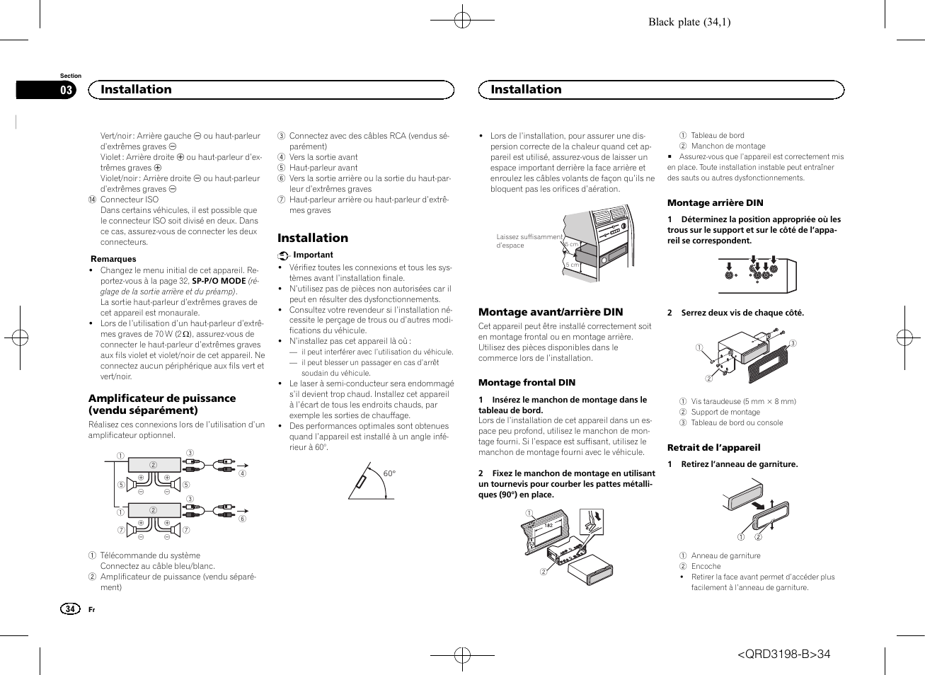 Installation | Pioneer DEH-X6600DAB User Manual | Page 34 / 148