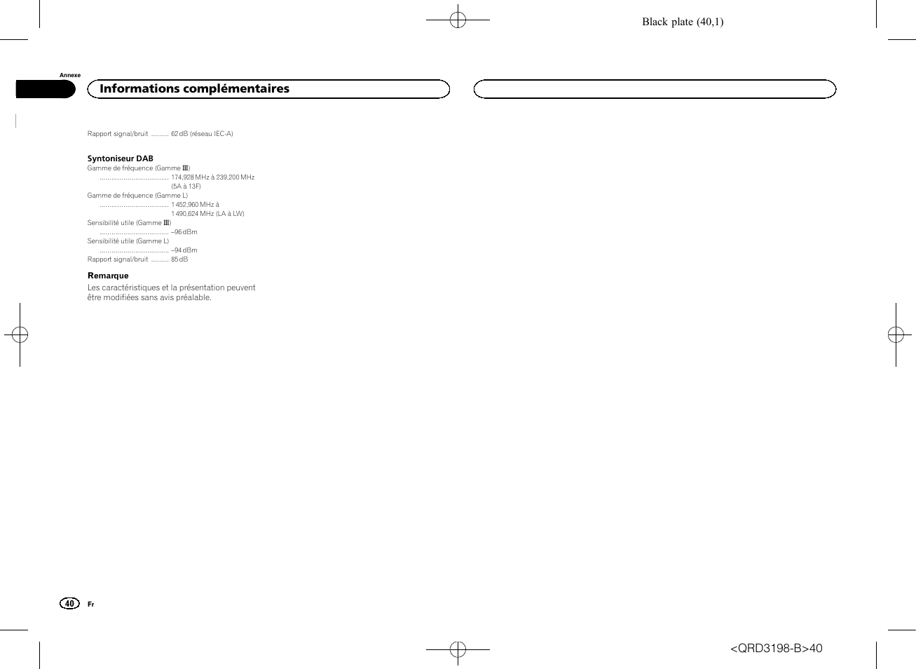 Informations complémentaires | Pioneer DEH-X6600DAB User Manual | Page 40 / 148