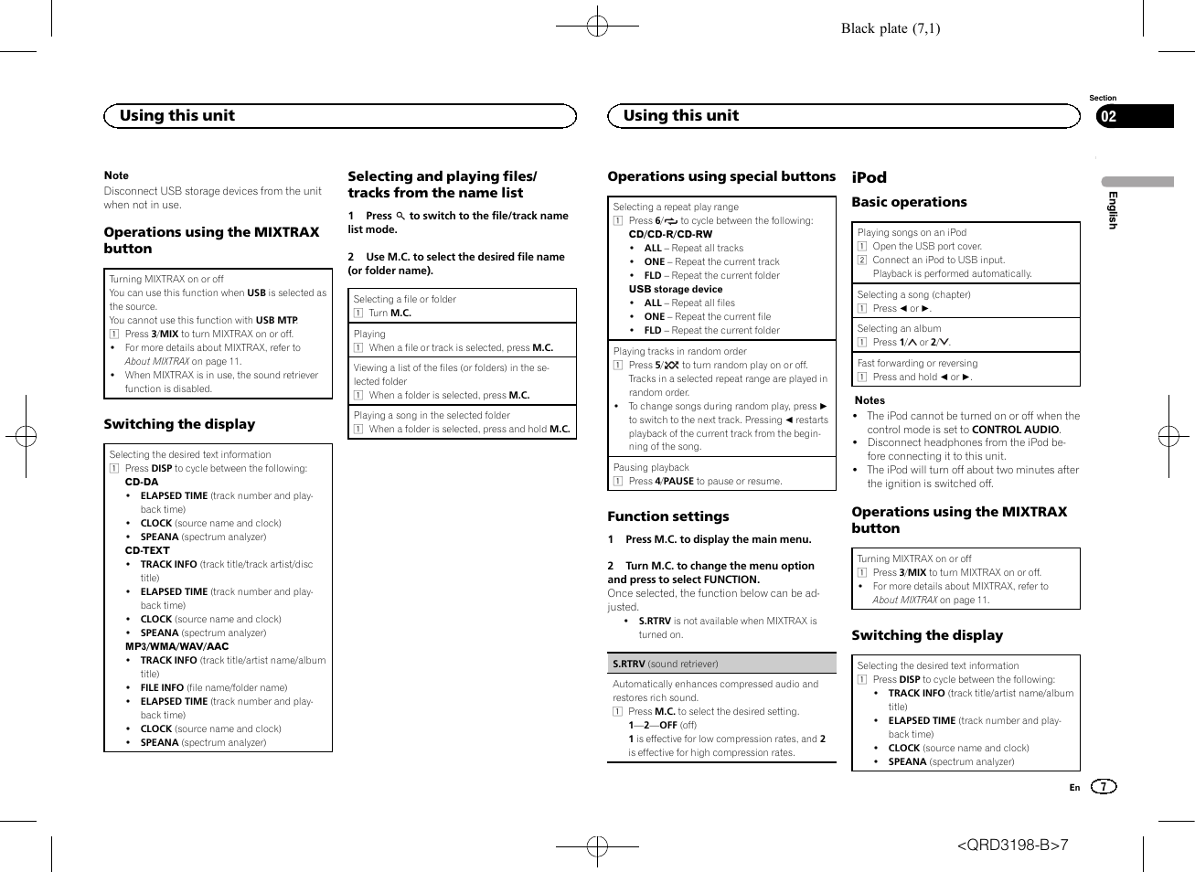 Ipod, Using this unit | Pioneer DEH-X6600DAB User Manual | Page 7 / 148