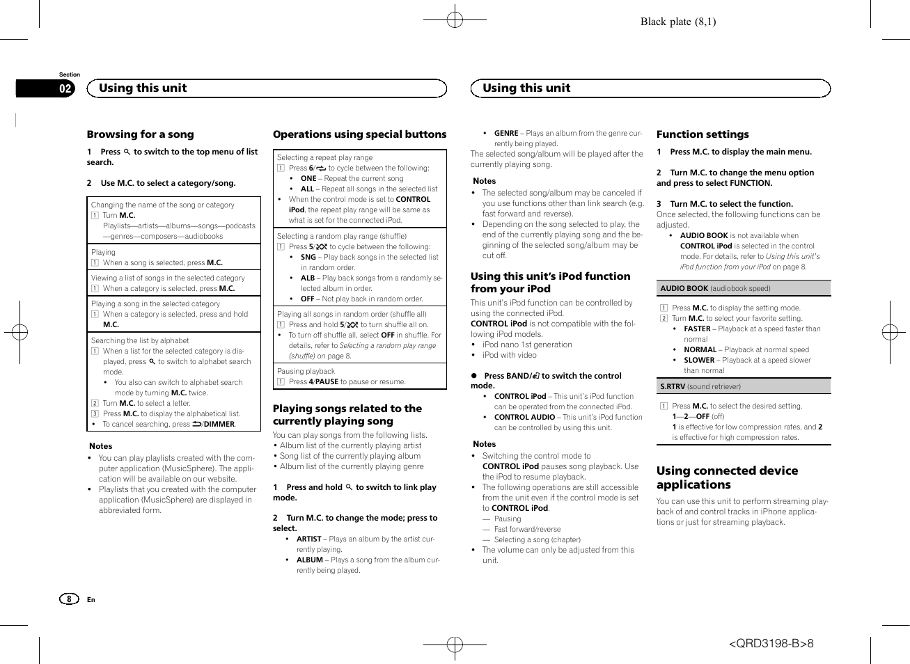 Using connected device applications, Using this unit | Pioneer DEH-X6600DAB User Manual | Page 8 / 148