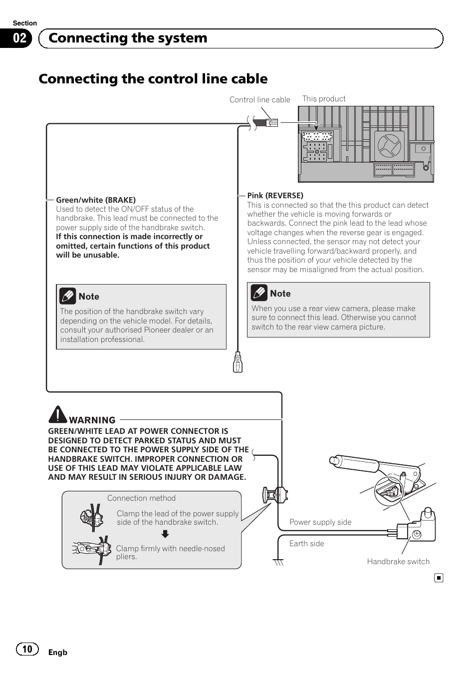 Connecting the control line cable, 02 connecting the system | Pioneer SPH-DA02 User Manual | Page 10 / 152