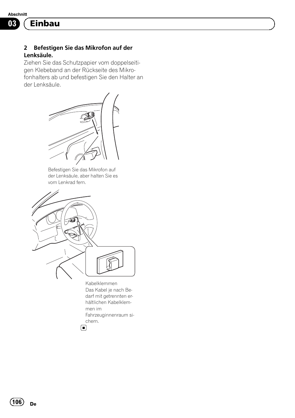 03 einbau | Pioneer SPH-DA02 User Manual | Page 106 / 152
