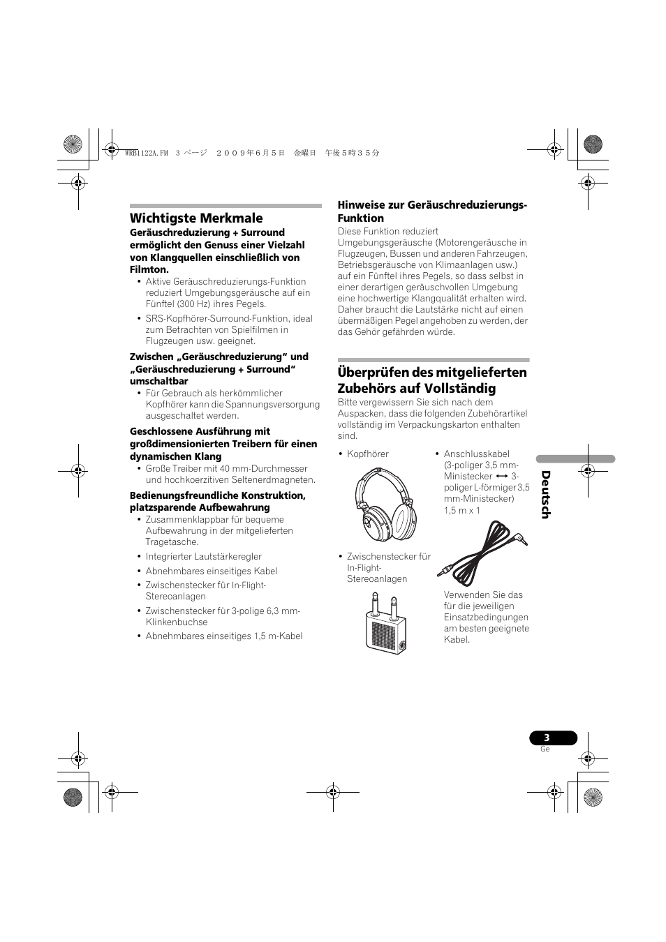 Wichtigste merkmale | Pioneer SE-NC70S User Manual | Page 19 / 132