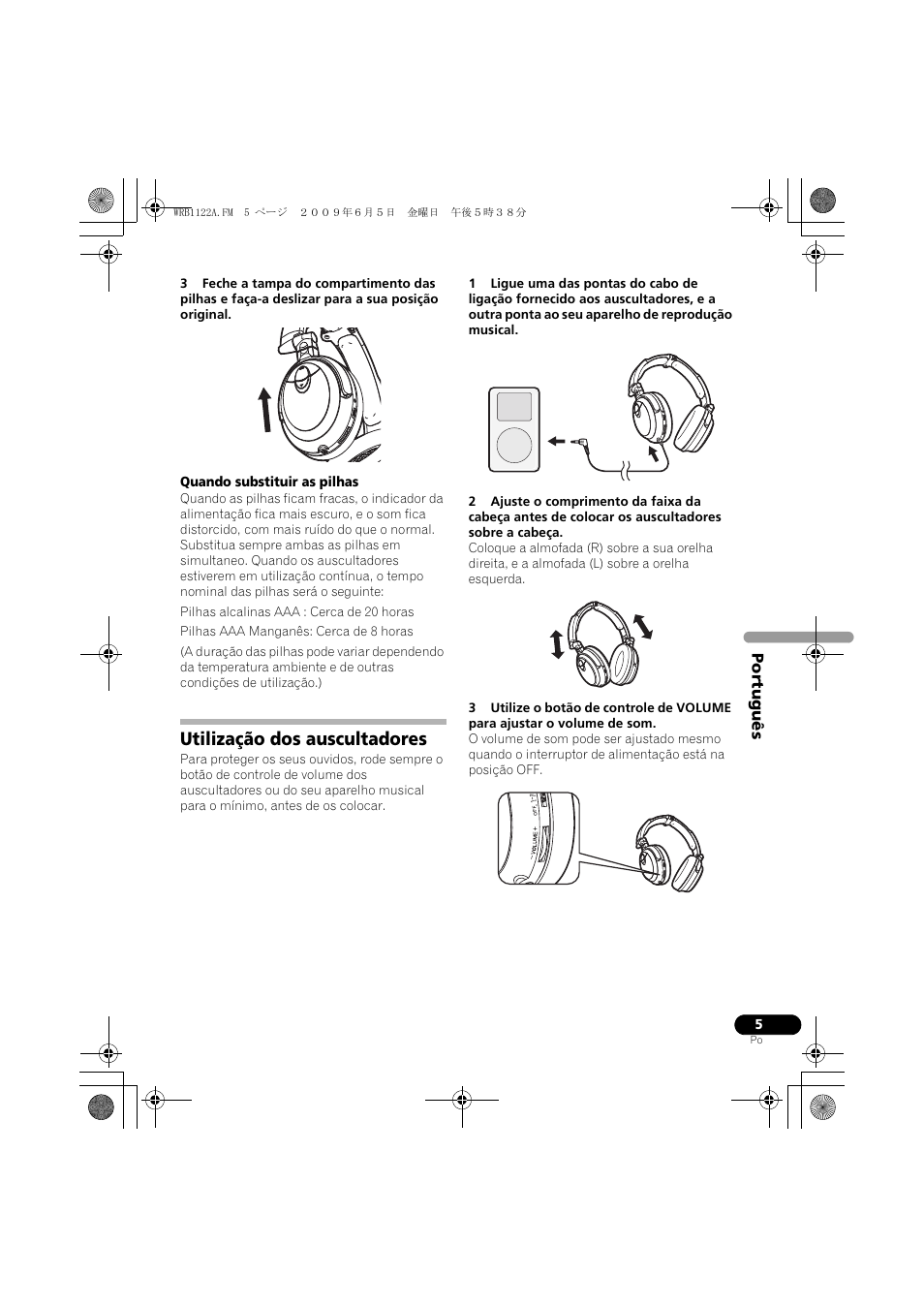 Utilização dos auscultadores | Pioneer SE-NC70S User Manual | Page 53 / 132