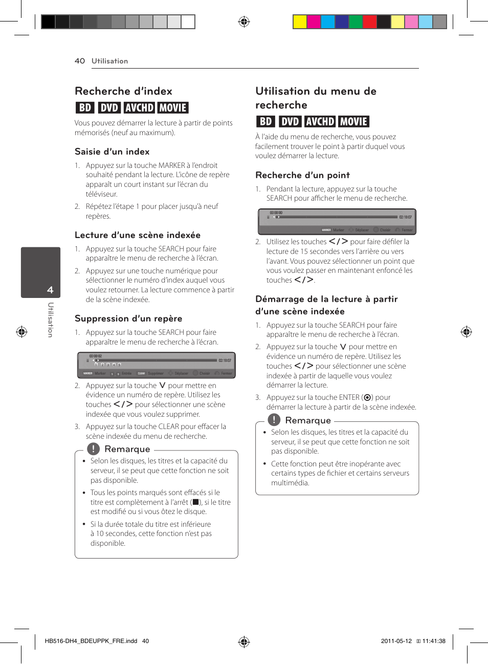 Recherche d’index eroy, Utilisation du menu de recherche eroy | Pioneer BCS-FS111 User Manual | Page 100 / 376