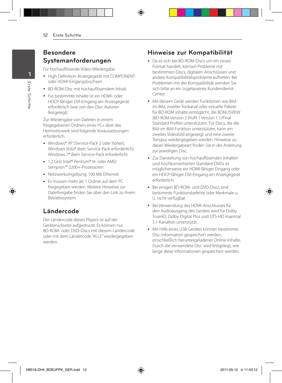 Besondere systemanforderungen, Ländercode, Hinweise zur kompatibilität | Pioneer BCS-FS111 User Manual | Page 138 / 376