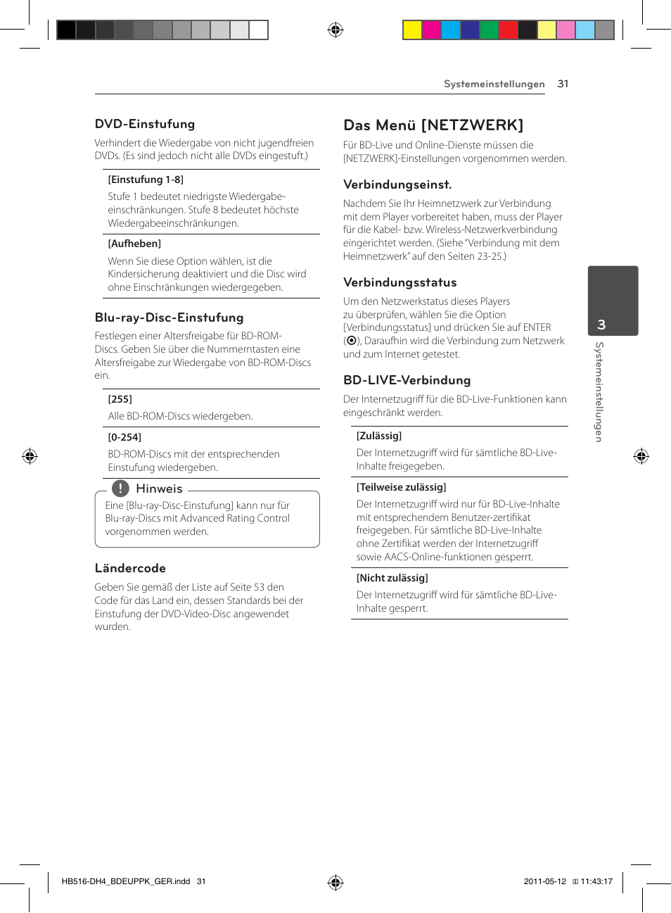 31 – das menü [netzwerk, Das menü [netzwerk | Pioneer BCS-FS111 User Manual | Page 157 / 376
