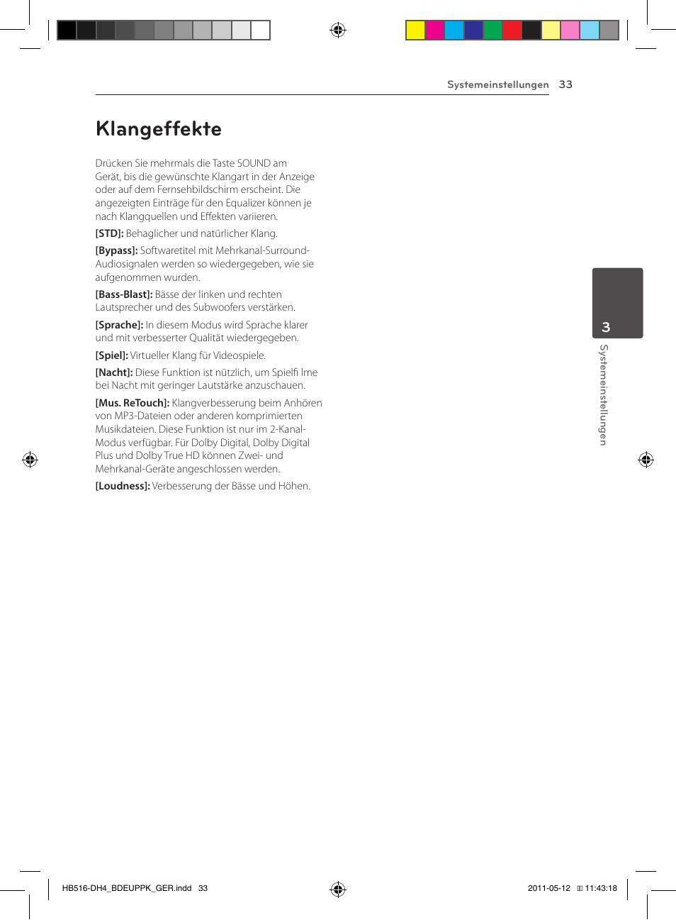 33 klangeffekte, Klangeffekte | Pioneer BCS-FS111 User Manual | Page 159 / 376