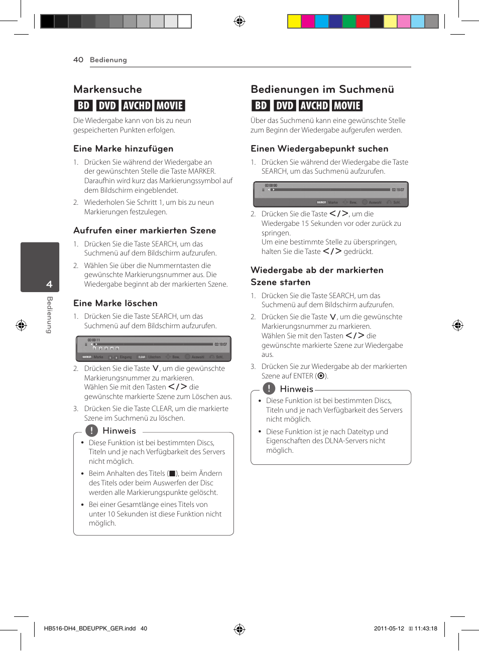 40 – markensuche 40 – bedienungen im suchmenü, Markensuche eroy, Bedienungen im suchmenü eroy | Pioneer BCS-FS111 User Manual | Page 166 / 376