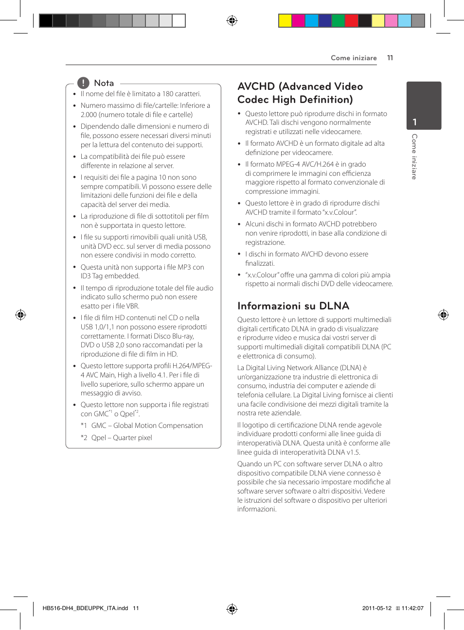 Avchd (advanced video codec high definition), Informazioni su dlna, Nota | Pioneer BCS-FS111 User Manual | Page 197 / 376