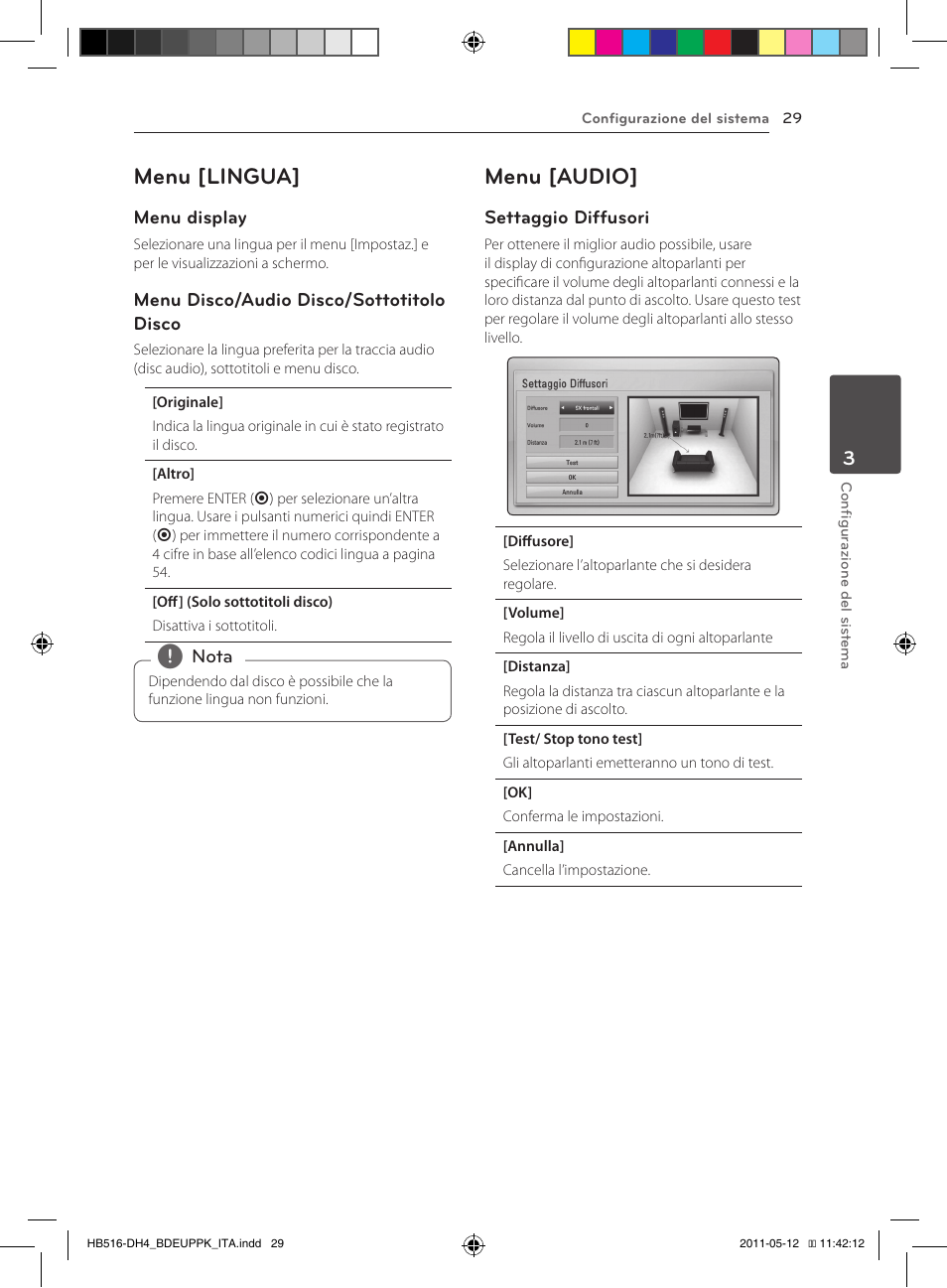 29 – menu [lingua] 29 – menu [audio, Menu [lingua, Menu [audio | Pioneer BCS-FS111 User Manual | Page 215 / 376