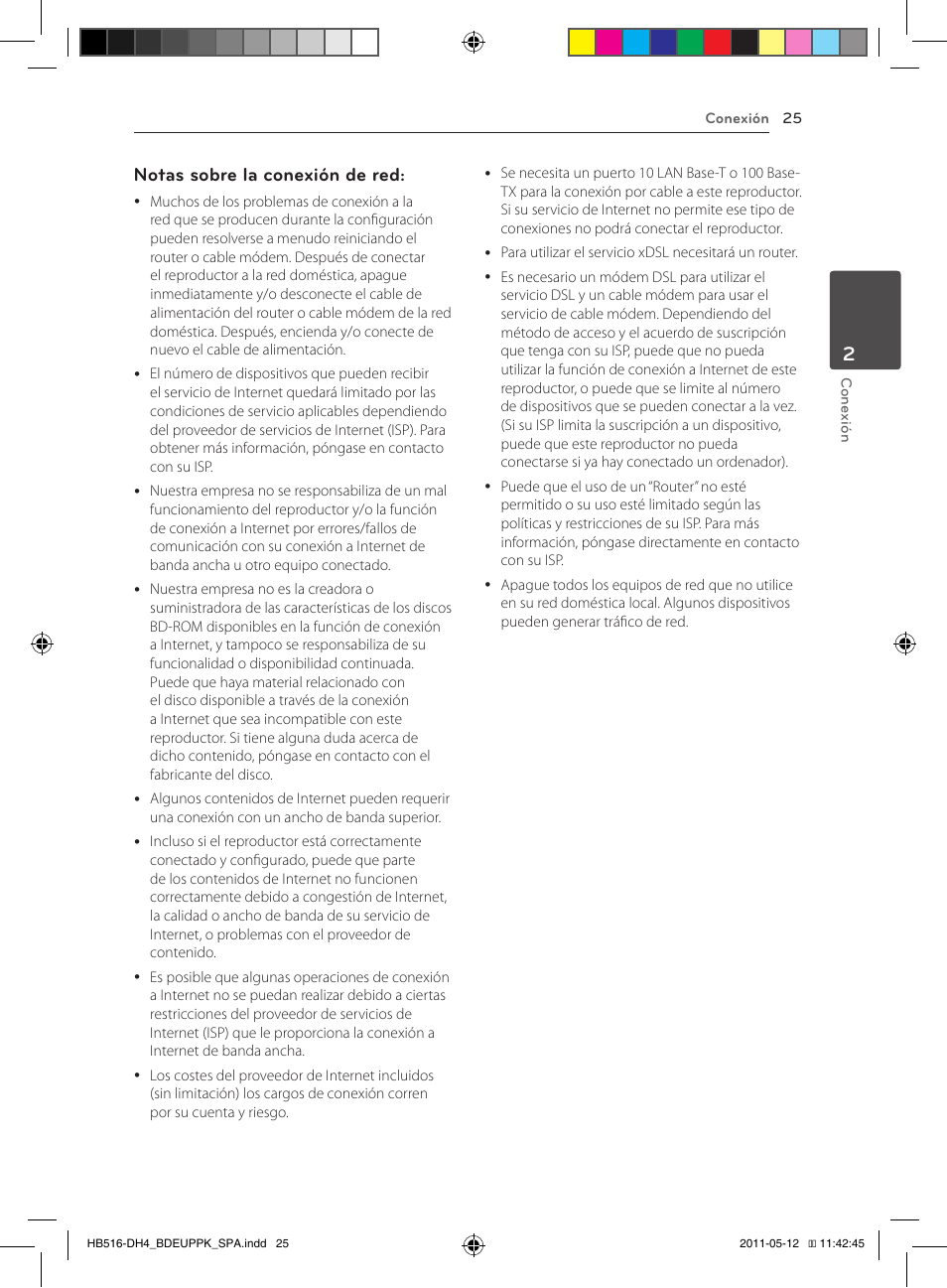 Notas sobre la conexión de red | Pioneer BCS-FS111 User Manual | Page 271 / 376