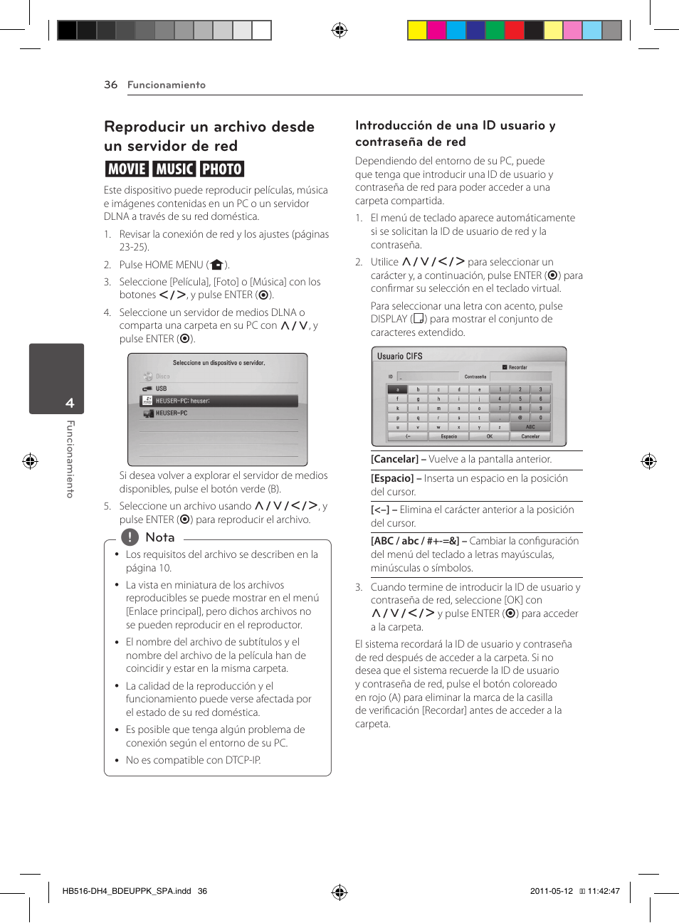 36 – reproducir un archivo desde un, Servidor de red, Reproducir un archivo desde un servidor de red yui | Pioneer BCS-FS111 User Manual | Page 282 / 376