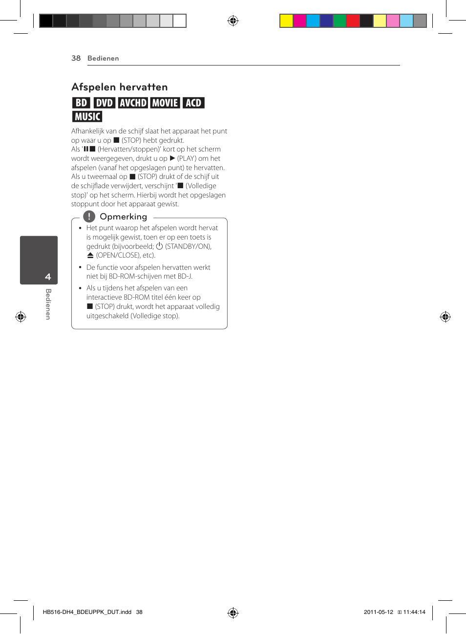 38 – afspelen hervatten, Afspelen hervatten eroyt, u | Pioneer BCS-FS111 User Manual | Page 344 / 376