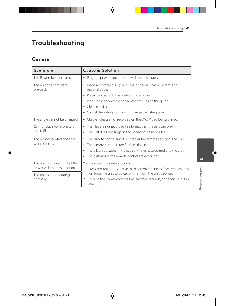 49 troubleshooting 49 – general, Troubleshooting, General | Pioneer BCS-FS111 User Manual | Page 49 / 376