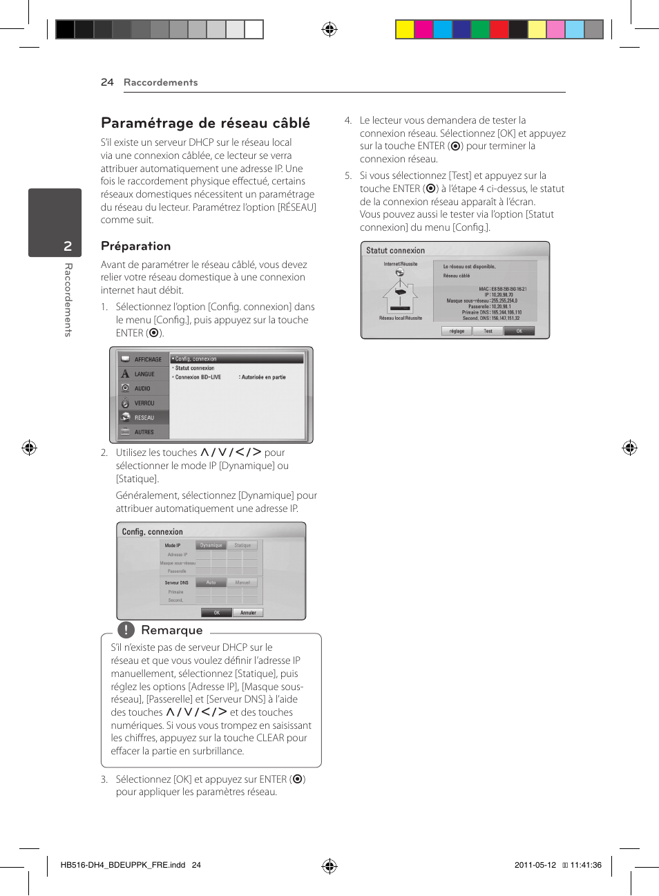 24 – paramétrage de réseau câblé, Paramétrage de réseau câblé | Pioneer BCS-FS111 User Manual | Page 84 / 376