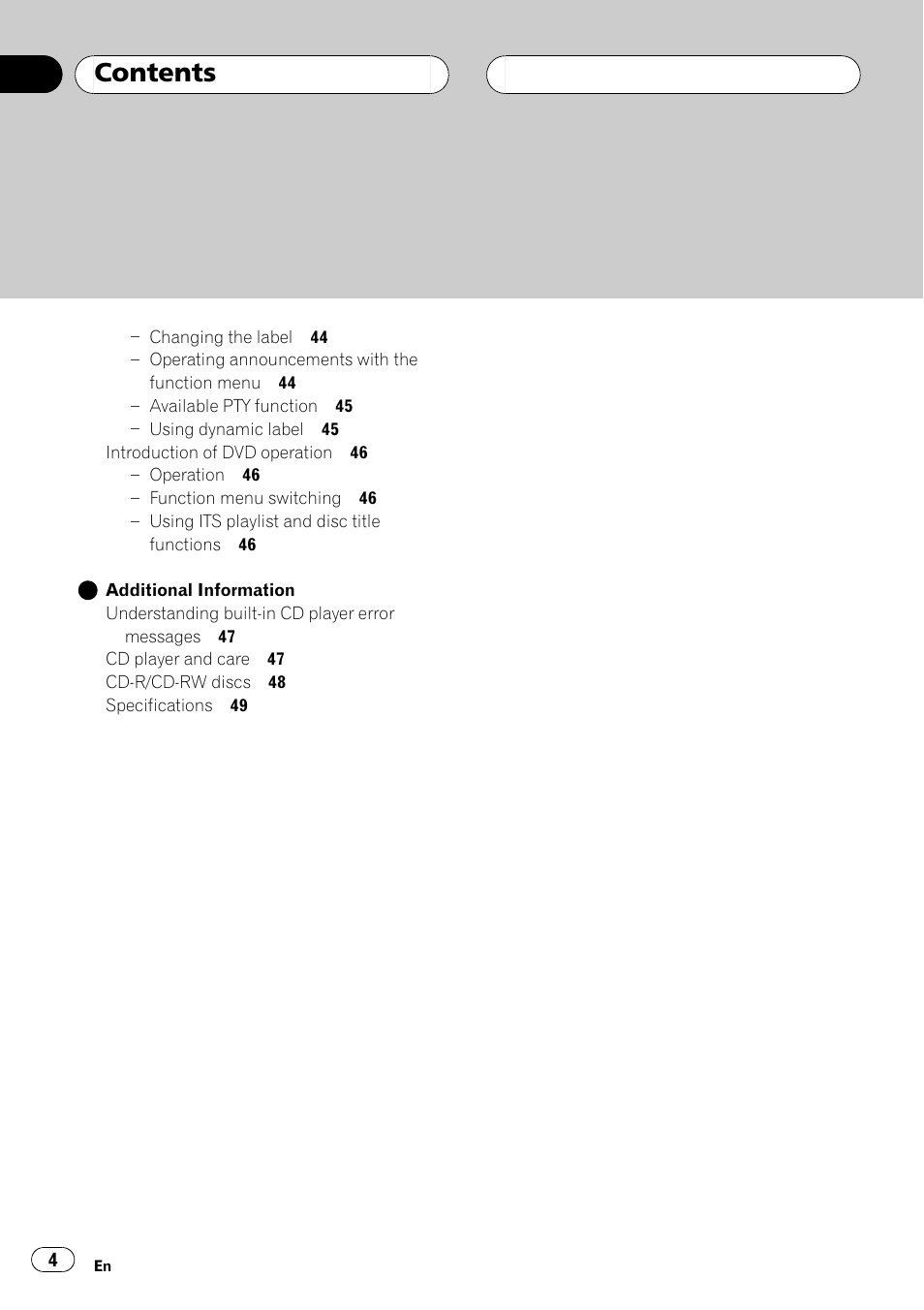 Pioneer DEH-P6500R User Manual | Page 4 / 108