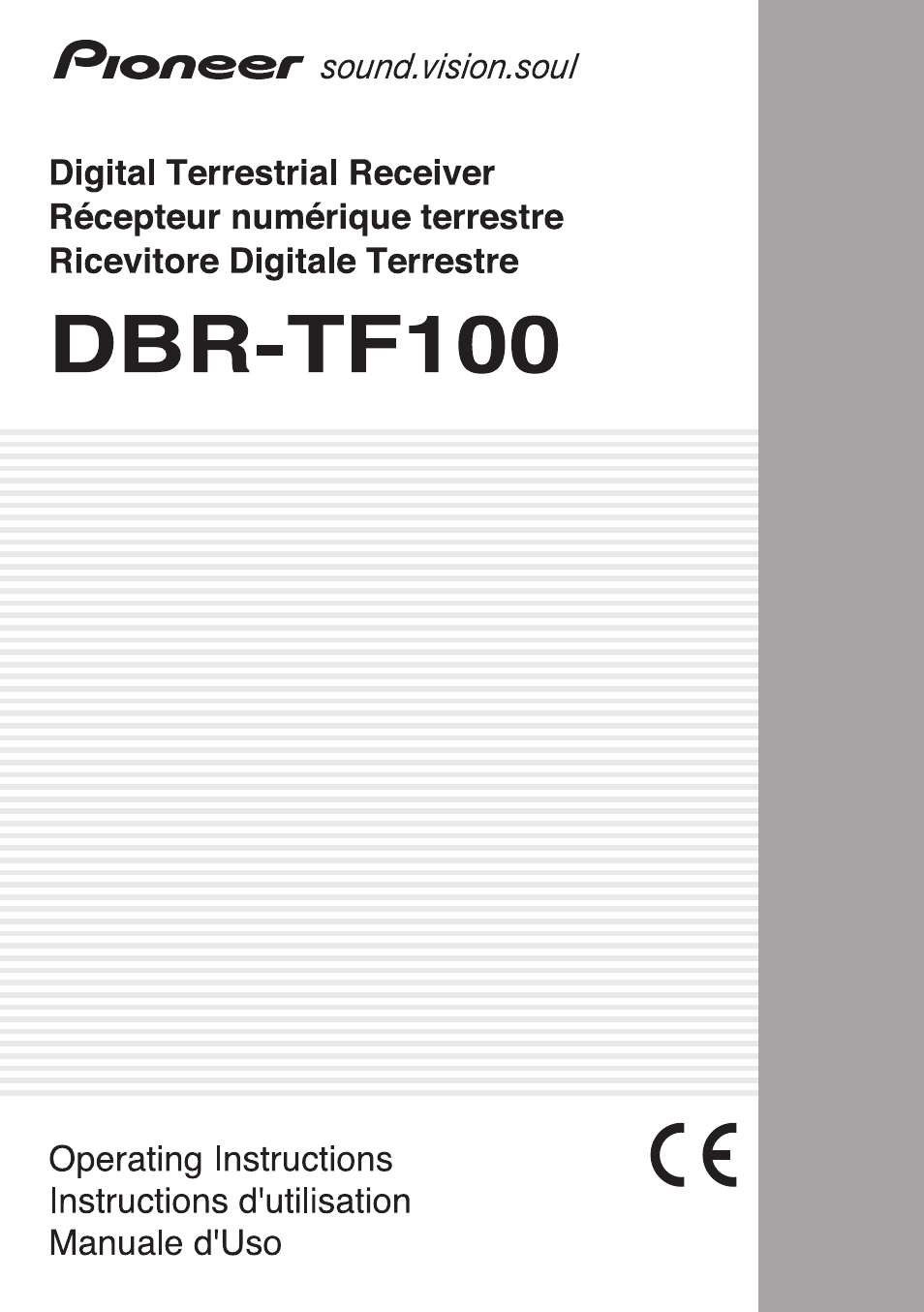 Pioneer DBR-TF100 User Manual | 136 pages