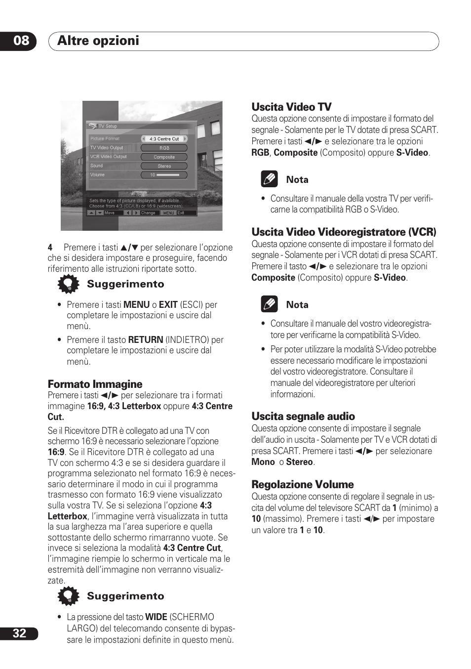 Altre opzioni 08 08 | Pioneer DBR-TF100 User Manual | Page 120 / 136
