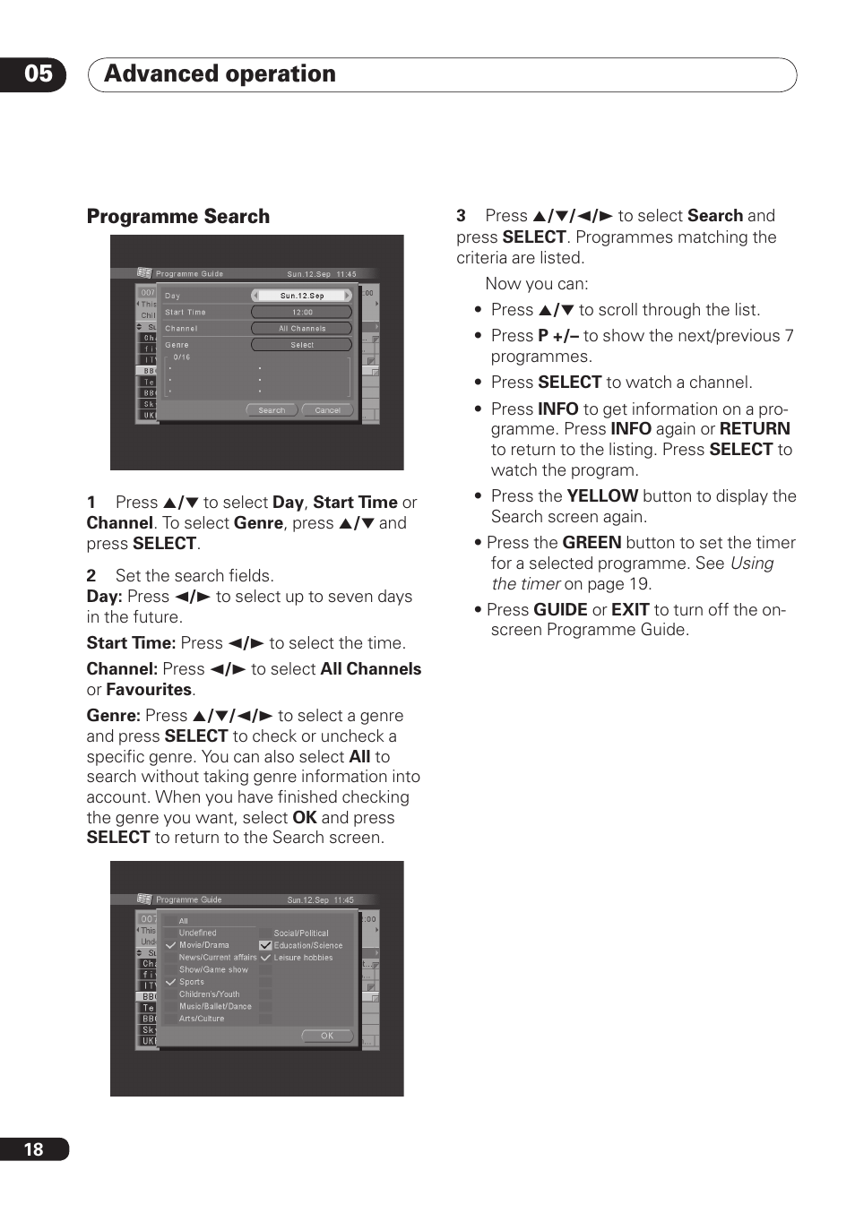 Advanced operation 05 | Pioneer DBR-TF100 User Manual | Page 18 / 136