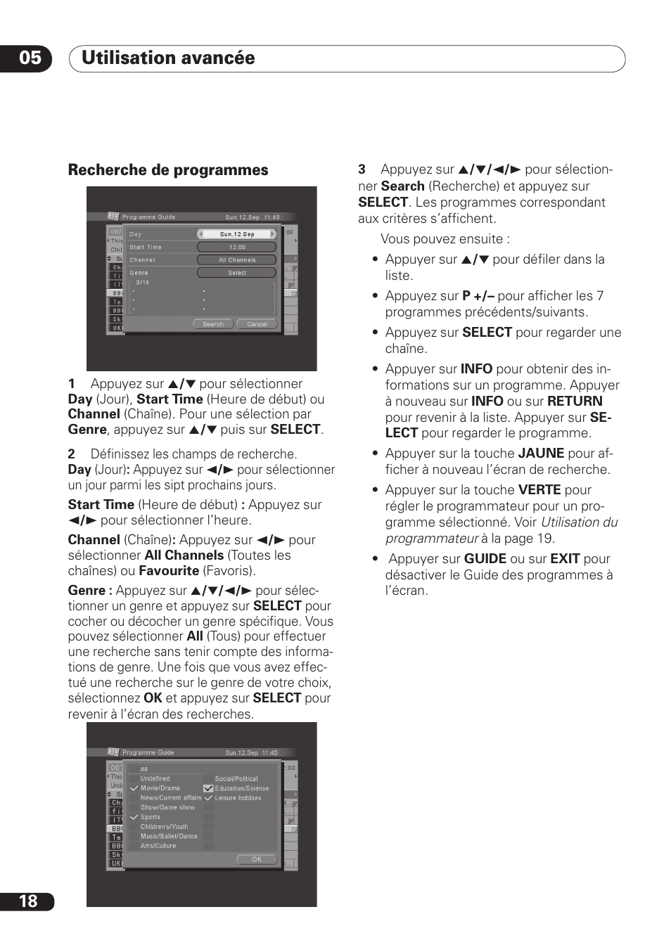 Utilisation avancée 05 | Pioneer DBR-TF100 User Manual | Page 62 / 136