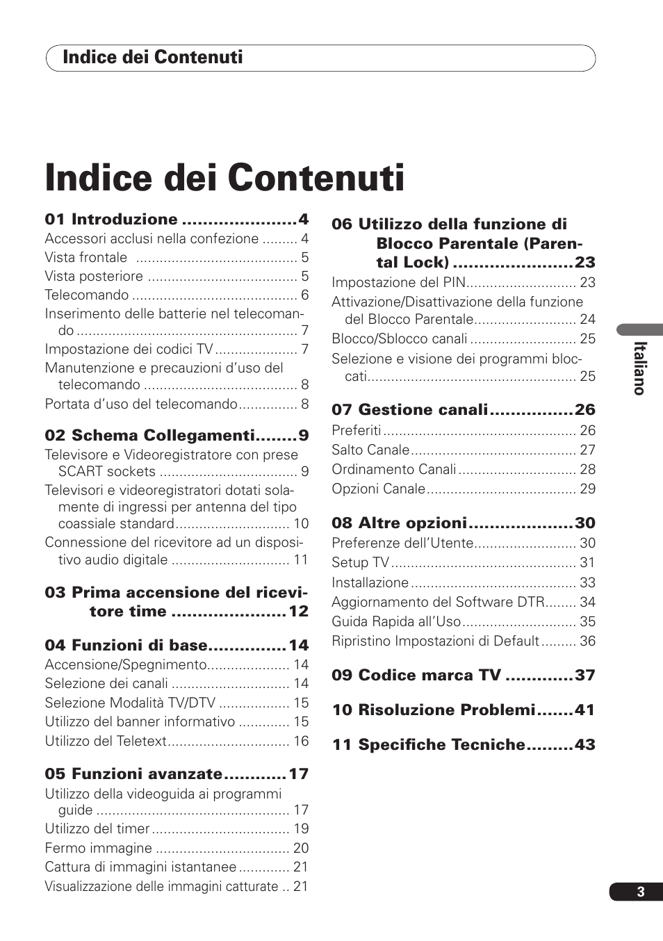 Indice dei contenuti | Pioneer DBR-TF100 User Manual | Page 91 / 136