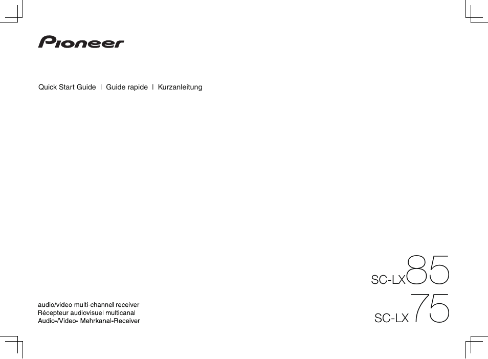 Pioneer SC-LX75 User Manual | 104 pages